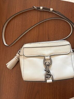 Leather Crossbody Bag - Cream